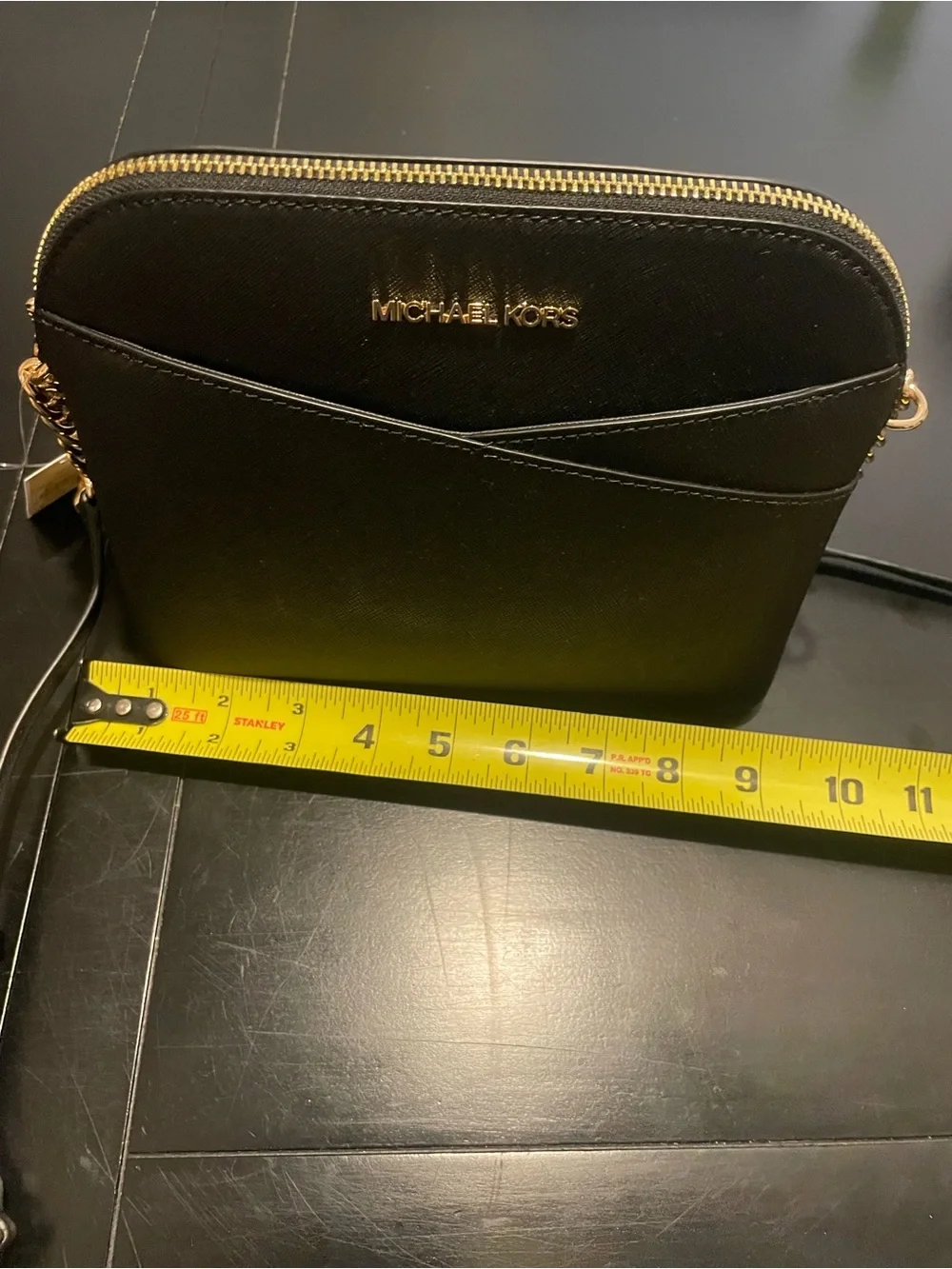 Michael Kors Black Crossbody with Gold Hardware